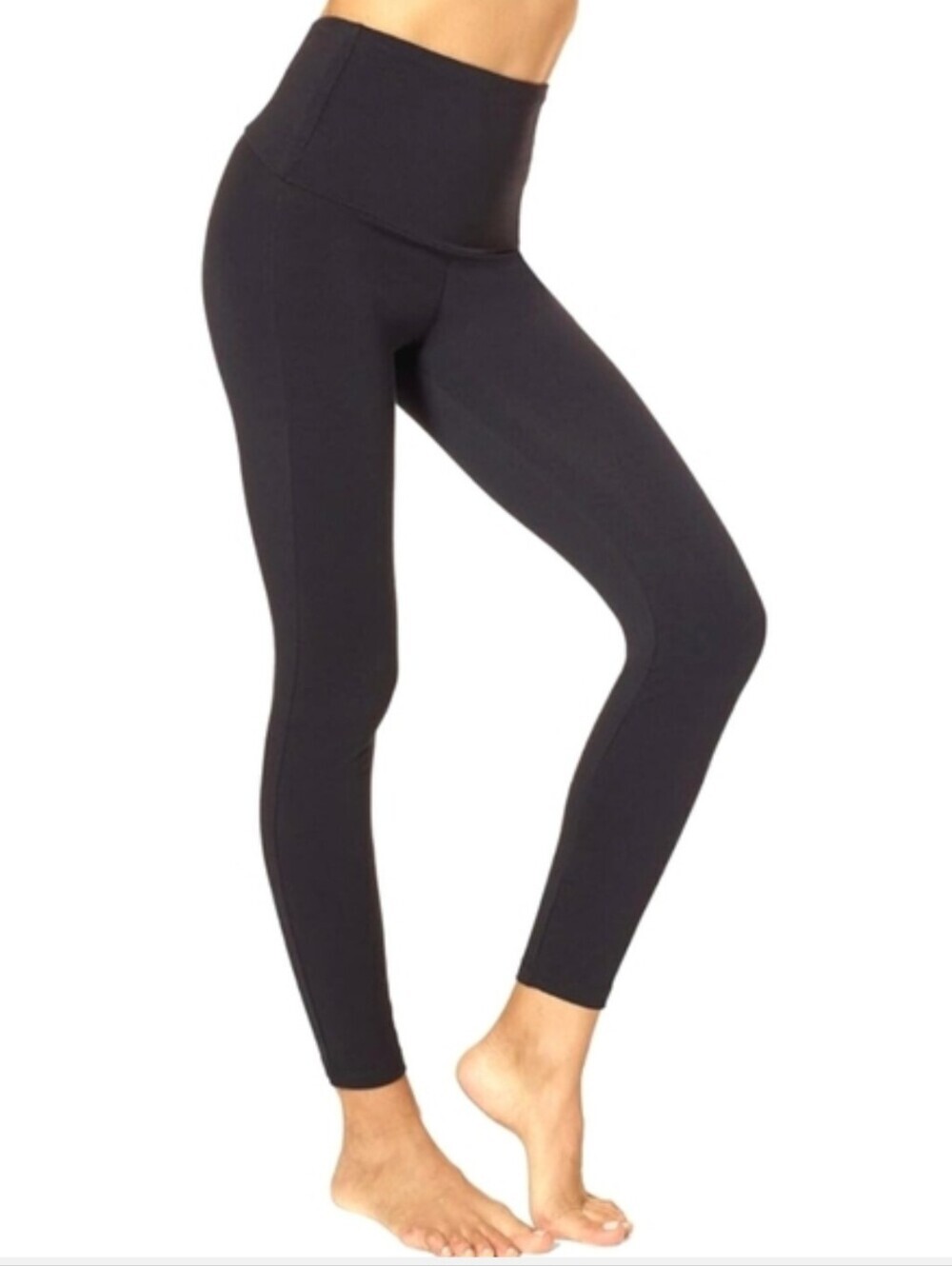No Nonsense Great Shape Cotton Leggings, High Waist, Tummy Shaping Panel